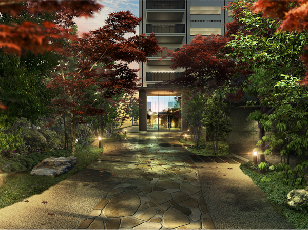 Entrance approach Rendering