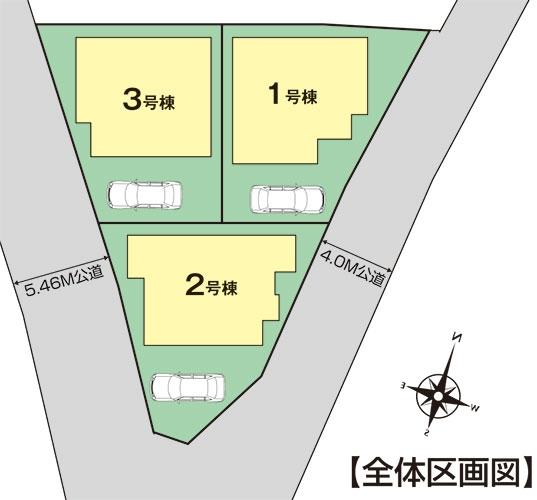 The entire compartment Figure. Fuchu Shimizugaoka 1-chome, the entire compartment view