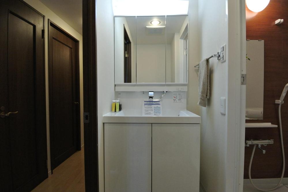 Wash basin, toilet. Interior