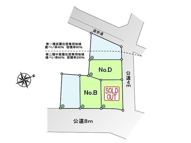 The entire compartment Figure. Fuchu Koremasa 1-chome compartment view D No. land
