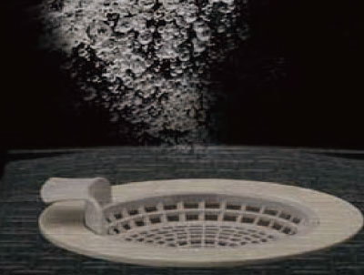 Bathing-wash room.  [Kururin poi drainage port] By generating a "vortex" in the remaining water in the bathtub, You beautiful summary of the hair and dust by the effect of the vortex.