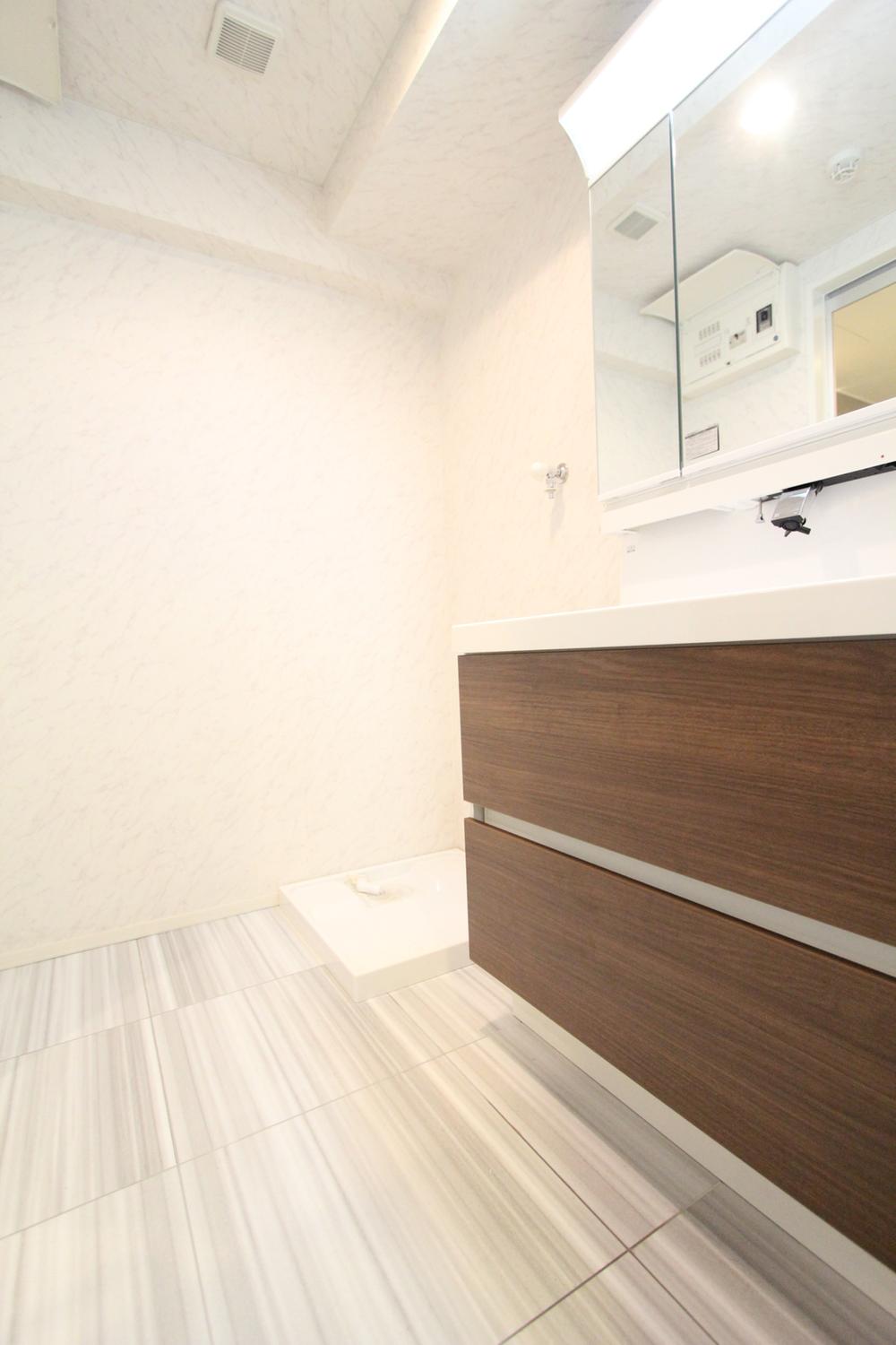 Wash basin, toilet. Interior