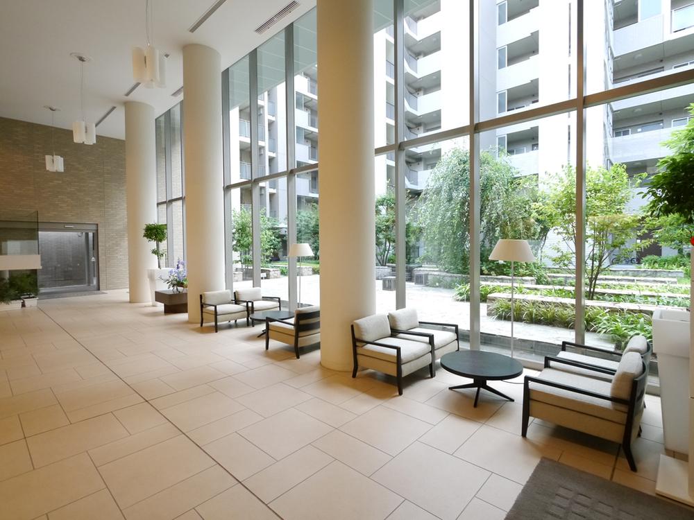Entrance. The lobby of the entrance, such as hotels