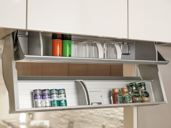 Kitchen.  [Easy-to-use Quick pocket] Seasonings and the like can be used remain open during cooking, Smooth cooking go. Since Maeru is under the hanging closet when not in use, Kitchen clutter.