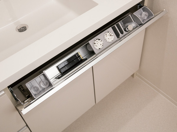 Bathing-wash room.  [Neat storage smart pocket small items] Open under the sink bowl and Pata'. You can clean organize small items that had been placed on the counter until now. Easy to use, Sister easy to pocket.