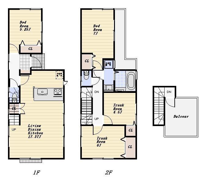 Floor plan. 41,800,000 yen, 4LDK, Land area 76.4 sq m , Building area 93.95 sq m floor plan