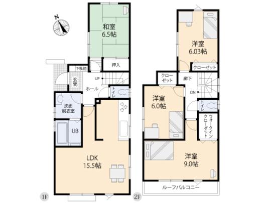 Floor plan. 42,900,000 yen, 4LDK, Land area 100.1 sq m , Building area 99.57 sq m floor plan