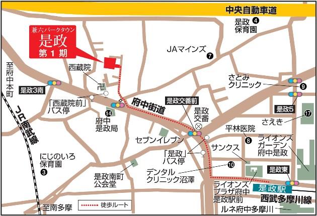 Local guide map. Local peripheral enlarged view