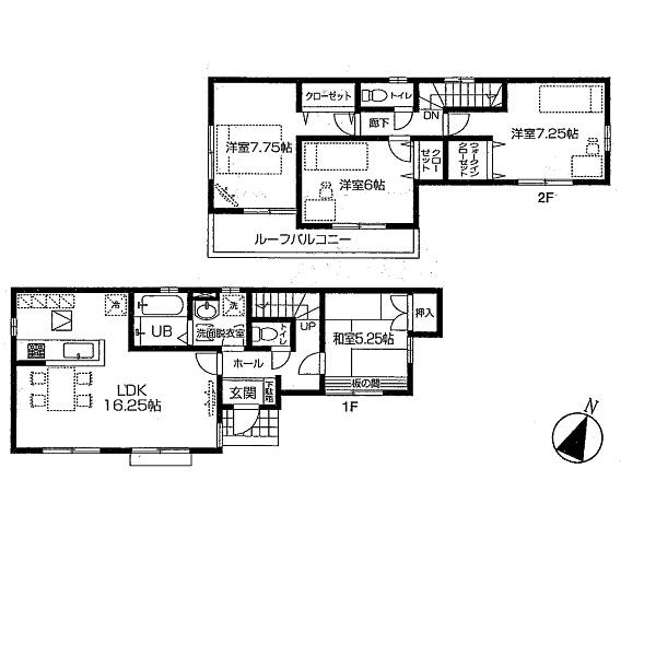 Floor plan. 37,900,000 yen, 4LDK, Land area 100 sq m , Building area 99.37 sq m