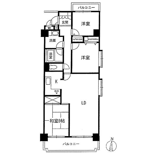 Floor plan. 3LDK, Price 13 million yen, Occupied area 79.05 sq m