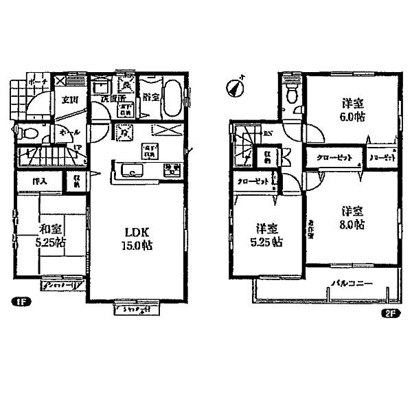 Floor plan. 39,800,000 yen, 4LDK, Land area 120.61 sq m , Building area 91.4 sq m