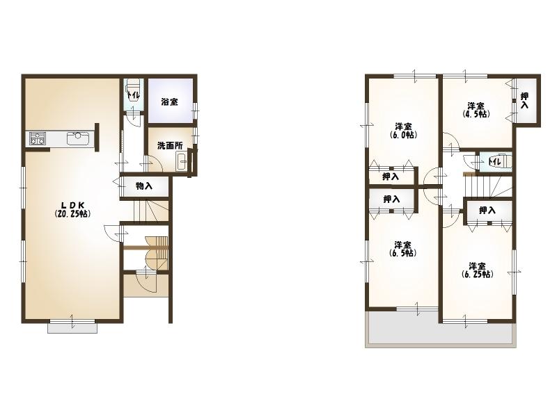 Floor plan. 37,800,000 yen, 4LDK, Land area 133.85 sq m , Building area 99.78 sq m floor plan