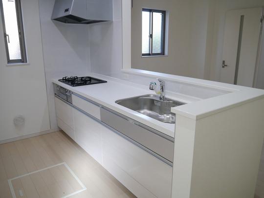 Kitchen. Artificial marble counter system Kitchen