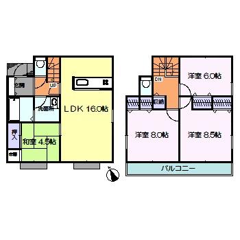 Floor plan. 32,800,000 yen, 4LDK, Land area 126.72 sq m , Building area 99.78 sq m