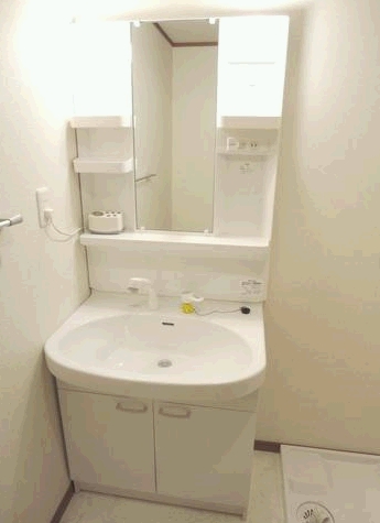 Washroom. Convenient shampoo dresser in the morning
