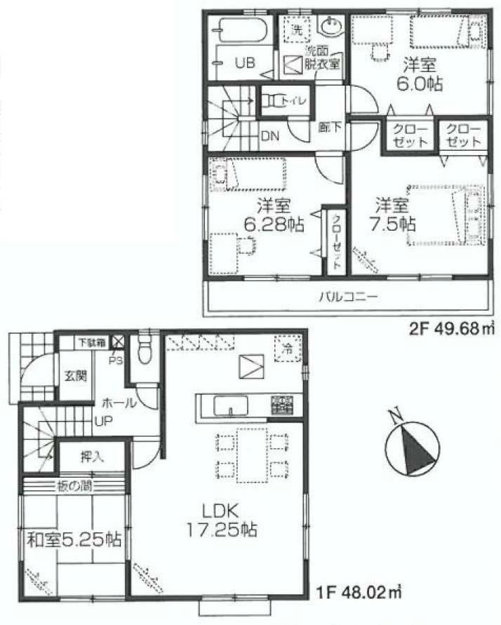 Floor plan. (2), Price 29,900,000 yen, 4LDK, Land area 111.36 sq m , Building area 97.7 sq m