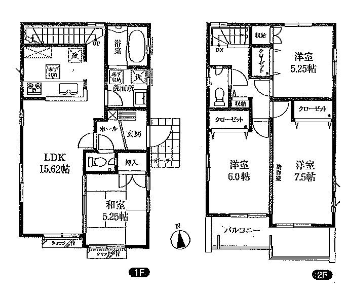 Floor plan. (3 Building), Price 33,700,000 yen, 4LDK, Land area 137.52 sq m , Building area 96.87 sq m