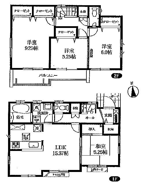 Floor plan. (4 Building), Price 39,300,000 yen, 4LDK, Land area 137.53 sq m , Building area 100.81 sq m