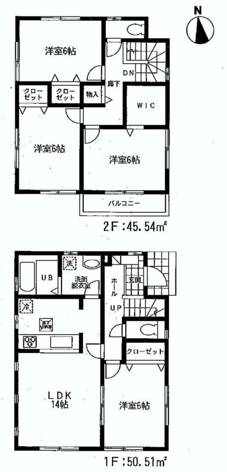 Floor plan. (4 ●), Price 26,800,000 yen, 4LDK, Land area 136.66 sq m , Building area 96.05 sq m