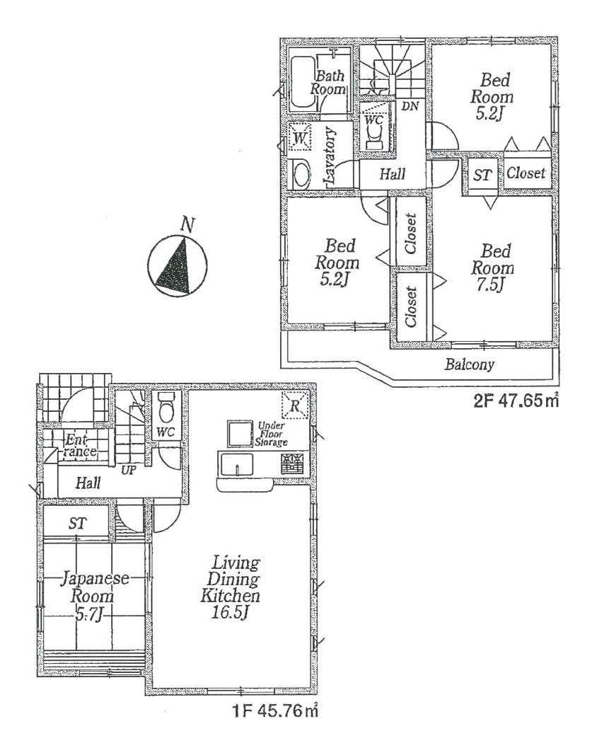 Floor plan. (5 Building), Price 19,800,000 yen, 4LDK, Land area 130.5 sq m , Building area 93.41 sq m