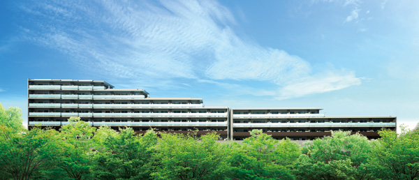 Buildings and facilities. <Plaisance Roger Keio Horinouchi> is to birth, Walking in the spacious sidewalks from Keio Sagamihara Line Keio Horinouchi Station is a place of 4 minutes. Spread is detached residential area behind, Look up the promenade of the green and cherry tree-lined park Akibadai, Green is all units facing south to the impressive place ・ It will be born on the scale of all 84 House. (Exterior CG)