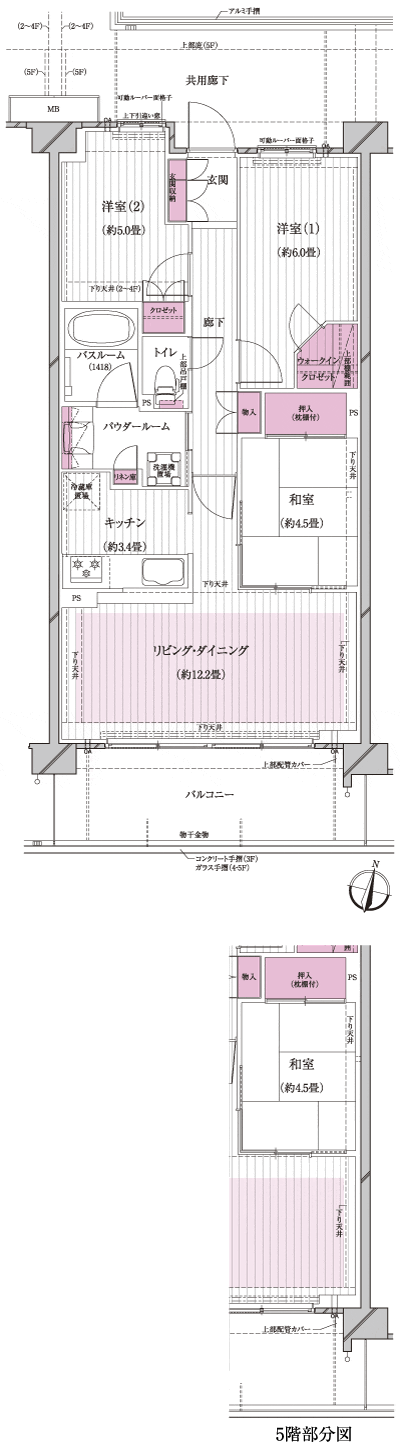 Floor: 3LDK + walk-in closet, the occupied area: 70.13 sq m