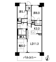 Floor: 3LDK + walk-in closet + storeroom, occupied area: 70.05 sq m