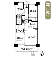 Floor: 3LDK + family closet + storeroom, occupied area: 74.27 sq m