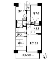 Floor: 3LDK + walk-in closet + storeroom, occupied area: 77.87 sq m