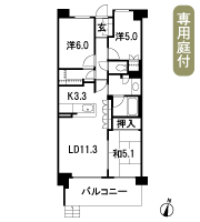 Floor: 3LDK + family closet, occupied area: 70.05 sq m
