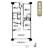 Floor: 3LDK + walk-in closet, the occupied area: 70.13 sq m