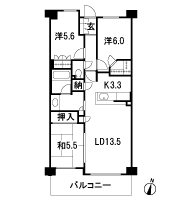 Floor: 3LDK + walk-in closet + storeroom, occupied area: 74.27 sq m