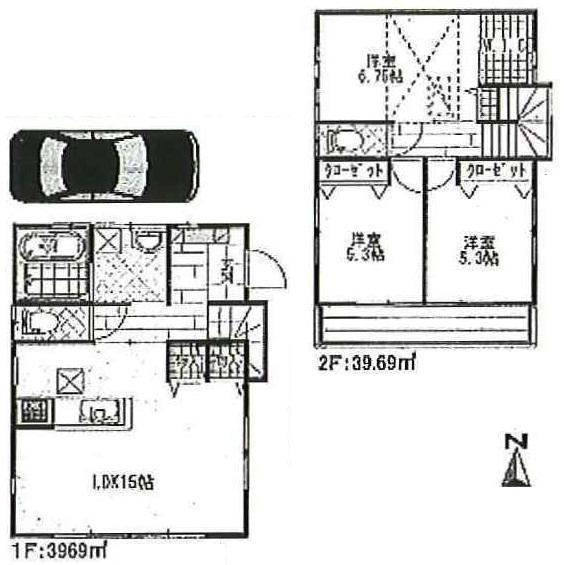 Floor plan. 22,800,000 yen, 3LDK, Land area 100.46 sq m , Building area 79.38 sq m