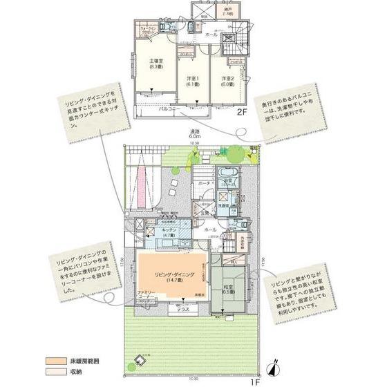 Floor plan. 45,200,000 yen, 4LDK, Land area 180.25 sq m , Building area 124.62 sq m