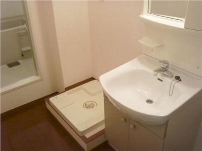 Washroom. Convenient vanity in the morning