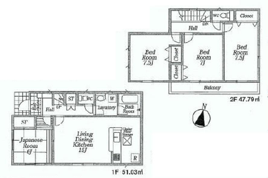 Floor plan. 27,800,000 yen, 4LDK, Land area 178.74 sq m , Building area 98.82 sq m