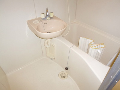 Bath. Happy bus toilet by