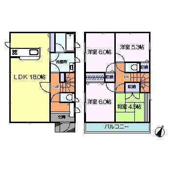 Floor plan. 17.8 million yen, 4LDK, Land area 129.19 sq m , Building area 94.76 sq m