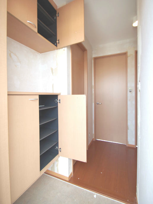 Entrance. Entrance hall there is a shoebox, which is also changing the height of the stage!