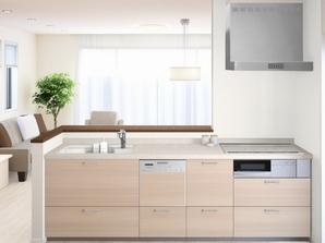  [Popular open kitchen] High cleanliness artificial marble sink specification. The junction of the work top and sink because of the seamless processing, Care of is likely is characteristic (No. 2 House and the same specification)