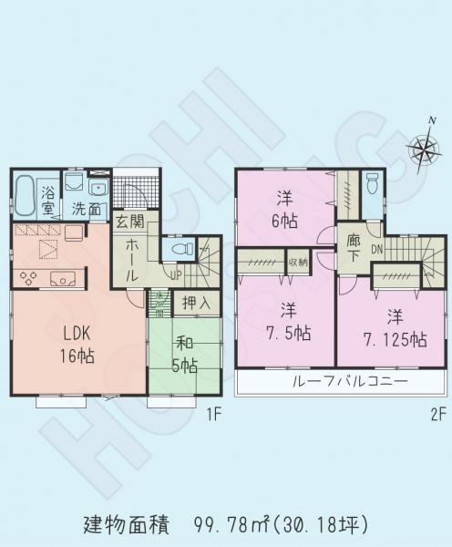 Floor plan. 33,500,000 yen, 4LDK, Land area 115.47 sq m , Building area 99.78 sq m