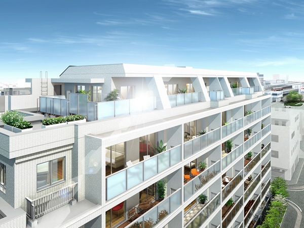 Shared facilities.  [Exterior - Rendering] It summarizes the white of sophistication, Impressive appearance in the stylish. Convenience and footwork of the station near unique, And filled with the familiar lush bright sunshine and the open feeling of location. Instinctively want to take a deep breath, Fresh every day will start from here a carefree.