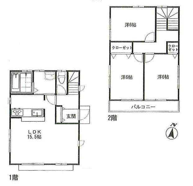 Floor plan. 19.3 million yen, 3LDK, Land area 79.67 sq m , Building area 79.48 sq m