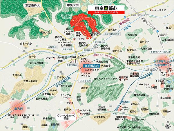 Local guide map. ※ Near the guide map