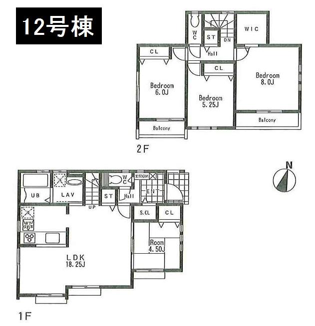 Floor plan. (12 Building), Price 41,500,000 yen, 4LDK, Land area 170.65 sq m , Building area 99.97 sq m