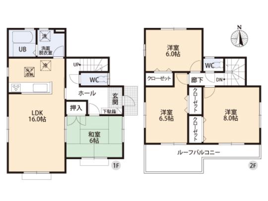 Floor plan. 31,800,000 yen, 4LDK, Land area 189.46 sq m , Building area 99.36 sq m floor plan