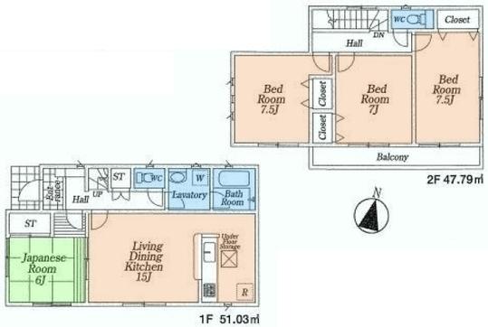 Floor plan. 27,800,000 yen, 4LDK, Land area 178.74 sq m , Building area 98.82 sq m