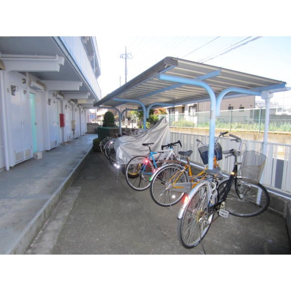 Other common areas. There bicycle parking lot