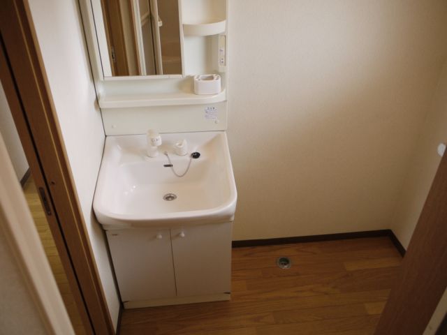 Washroom. Independent wash basin equipped indispensable to a busy morning