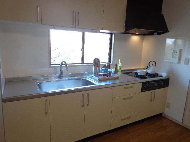 Kitchen. Bright kitchen with a window